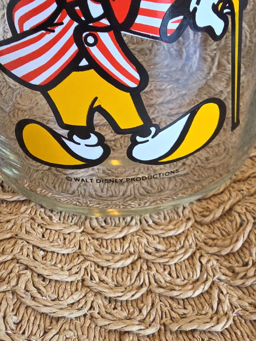 Vintage 1970's Walt Disney Productions Circus Mickey Mouse Glass Lidded Jar